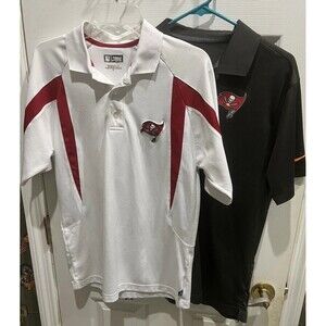 Nfl Team Apparel Nike Tampa Bay Buccaneers Polo Shirts Mens S Dri-Fit - Lot Of 2